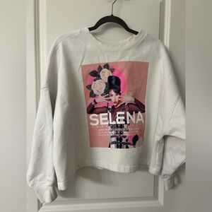 Selena Quintanilla Cropped Crewneck Swestshirt